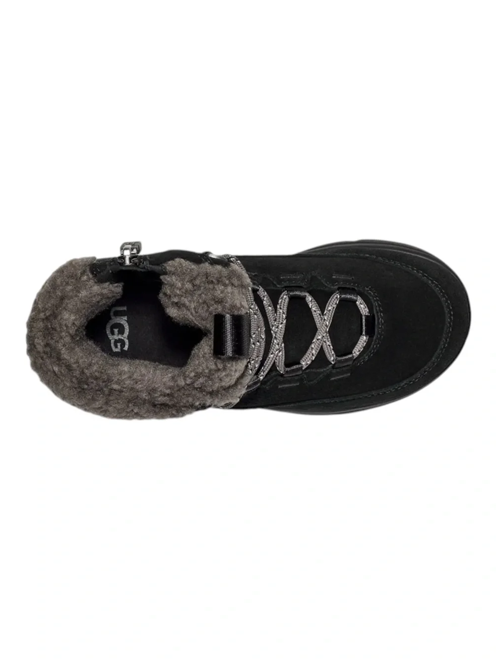 UGG Kids TerreTrail Cozy Lace Black Suede Waterproof Winter Boots Size 3 Kids EU